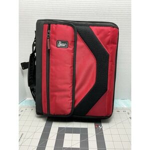 Tech Gear 2" D Ring Zipper Multi Purpose Binder School Organizer RED NEW‎